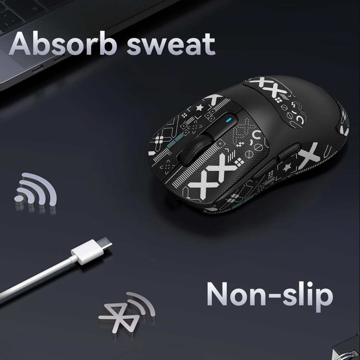 Gaming Mouse Sticker Anti-slip Waterproof and Easy to Install,Soft Touch and is Suitable for ATTACK SHARK X11/X6/X3/R1