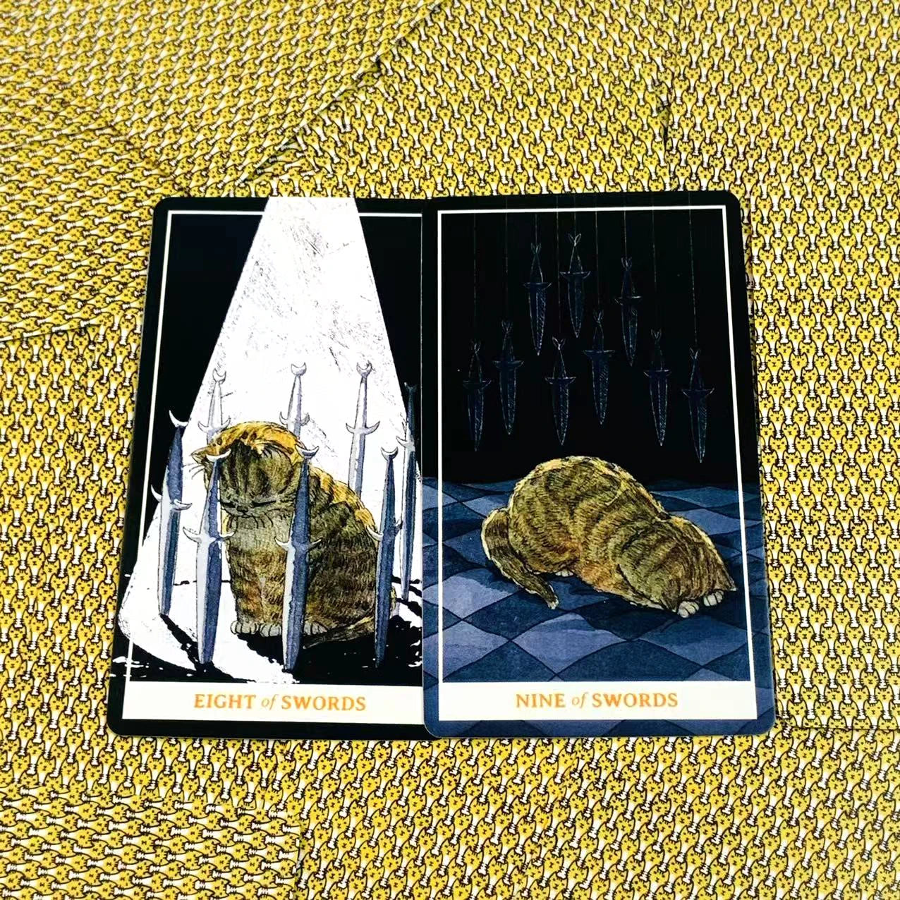 Sunny Orange Cat Tarot Deck A 78PCS Cards Best Gift-giving For Cat Lover ,Great For Beginners, Meditation & Party Games