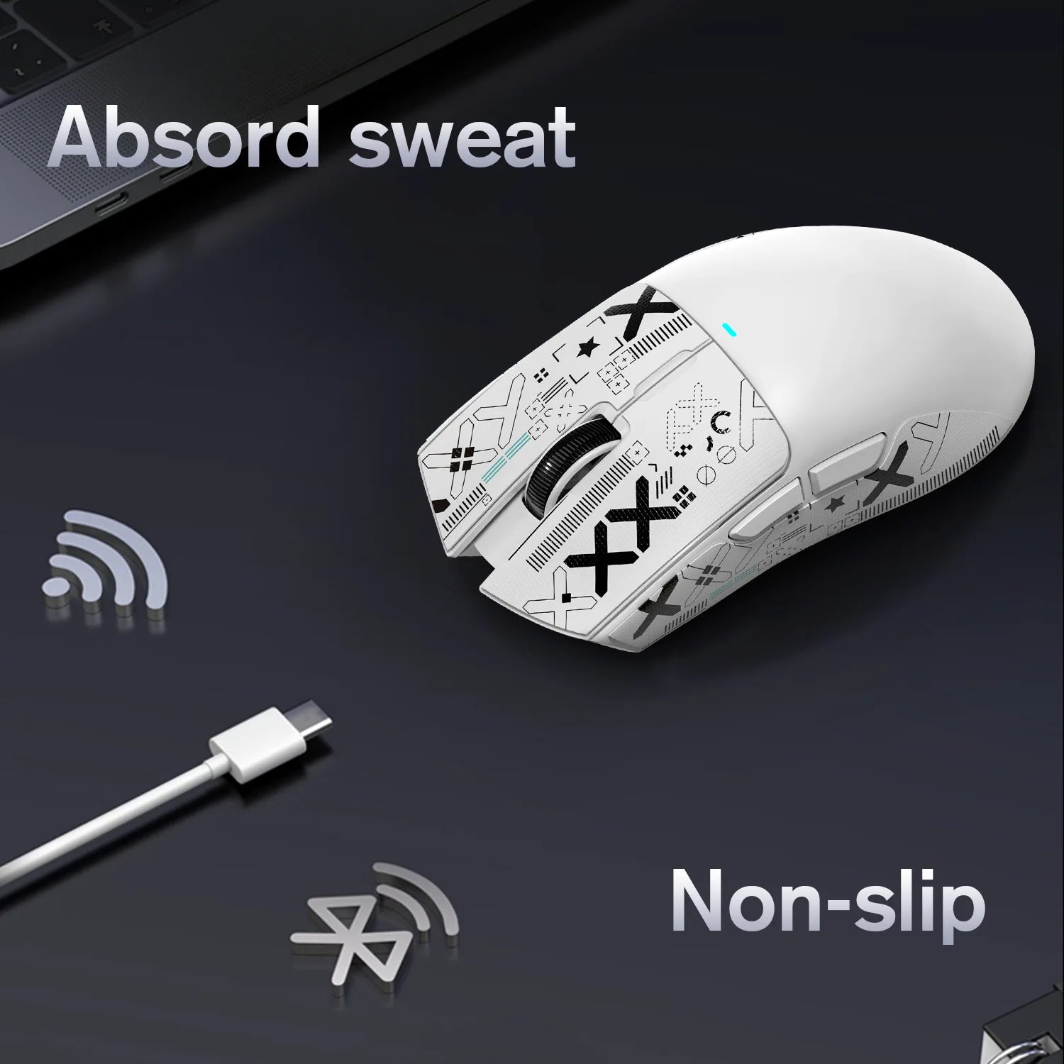 Gaming Mouse Sticker Anti-slip Waterproof and Easy to Install,Soft Touch and is Suitable for ATTACK SHARK X11/X6/X3/R1