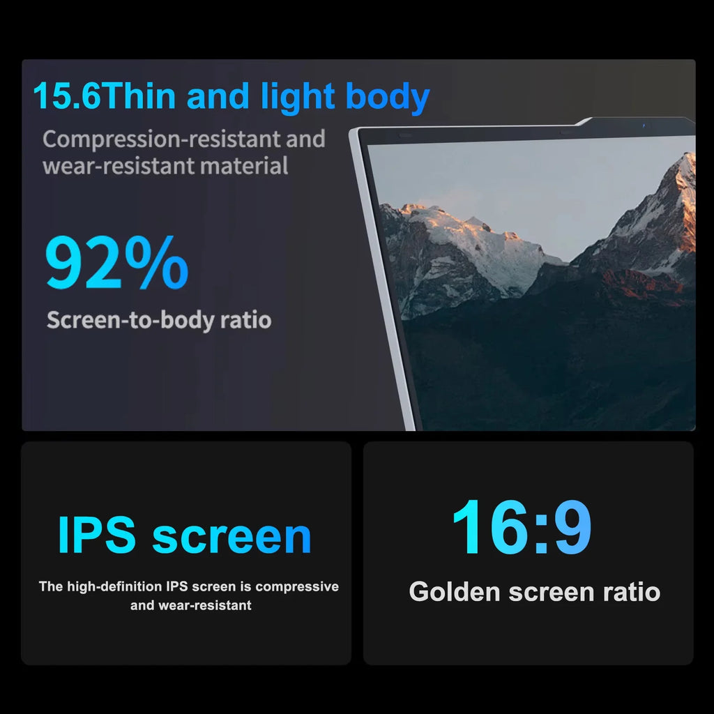 15.6 inch Windows 11 Pro Intel Core I7 6500U Laptop Computer 16GB DDR4 512GB 1TB SSD Portable Notebook PC Gamer Gaming Laptops