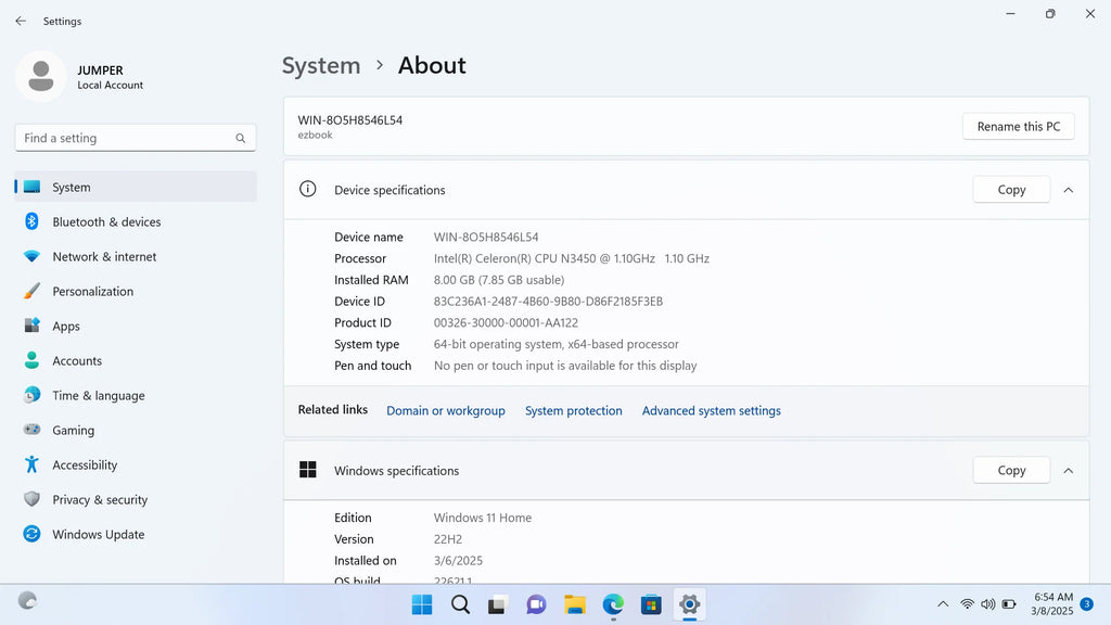 12GB RAM 256GB ROM Laptop PC 14.1 NCH Notebook Ultrabook Windows 10  Intel Celeron Quad Core N3450  CPU 64 Bit WIFI
