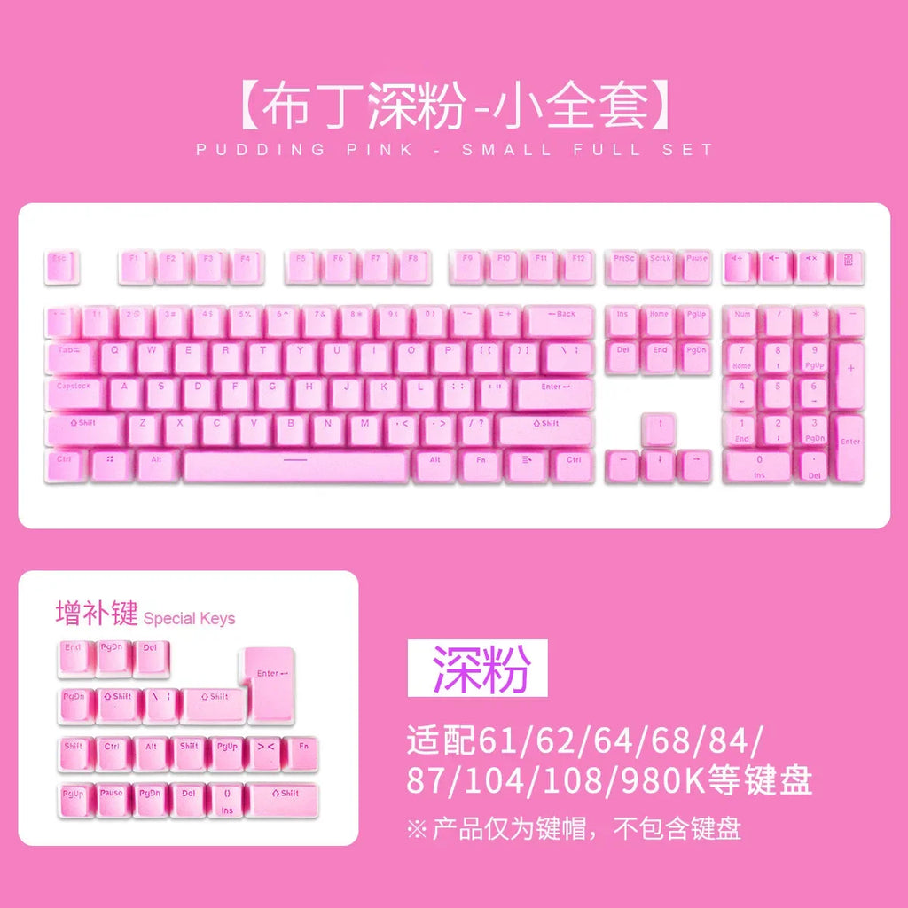 129 Keys Pudding Keycaps OEM Profile PBT Double Shot Keycap For Mx Switch Mechanical Keyboard ISO Layout RGB backlit Key Caps