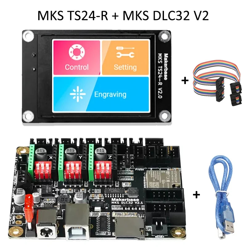 3D Printer MKS DLC32 V2.1 32bits Motherboard Offline Controller WIFI TFT Touch Screen TS24-R TS35-R for Laser Engraving Machine