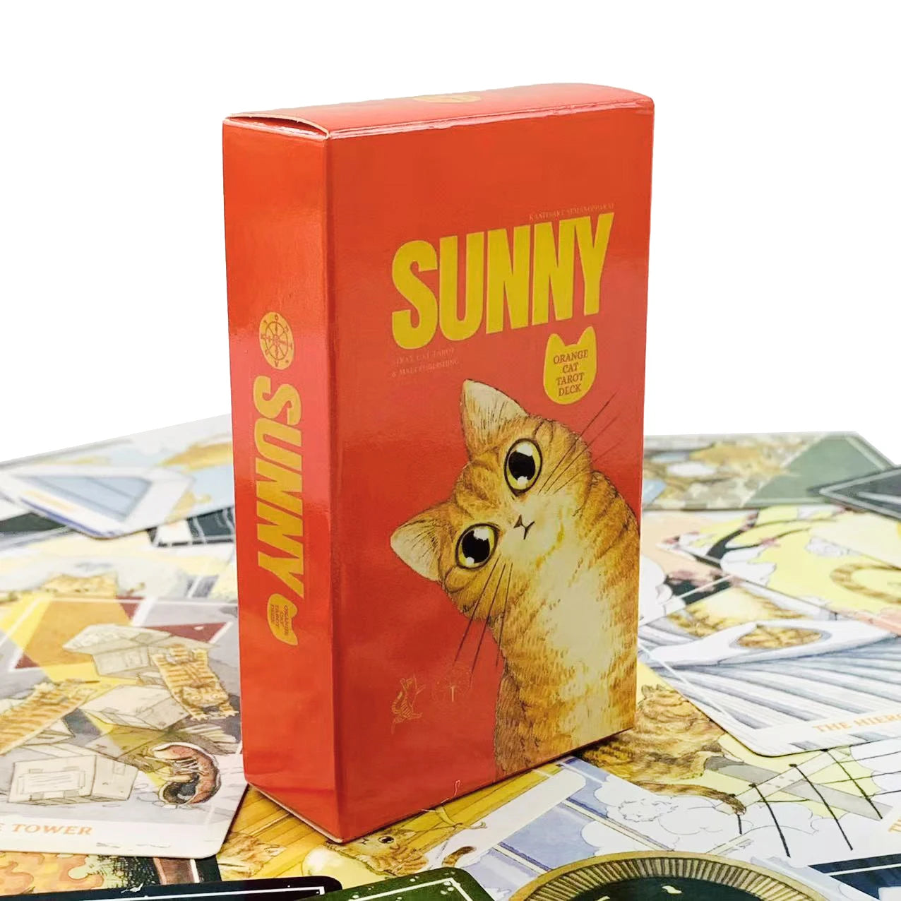 Sunny Orange Cat Tarot Deck A 78PCS Cards Best Gift-giving For Cat Lover ,Great For Beginners, Meditation & Party Games
