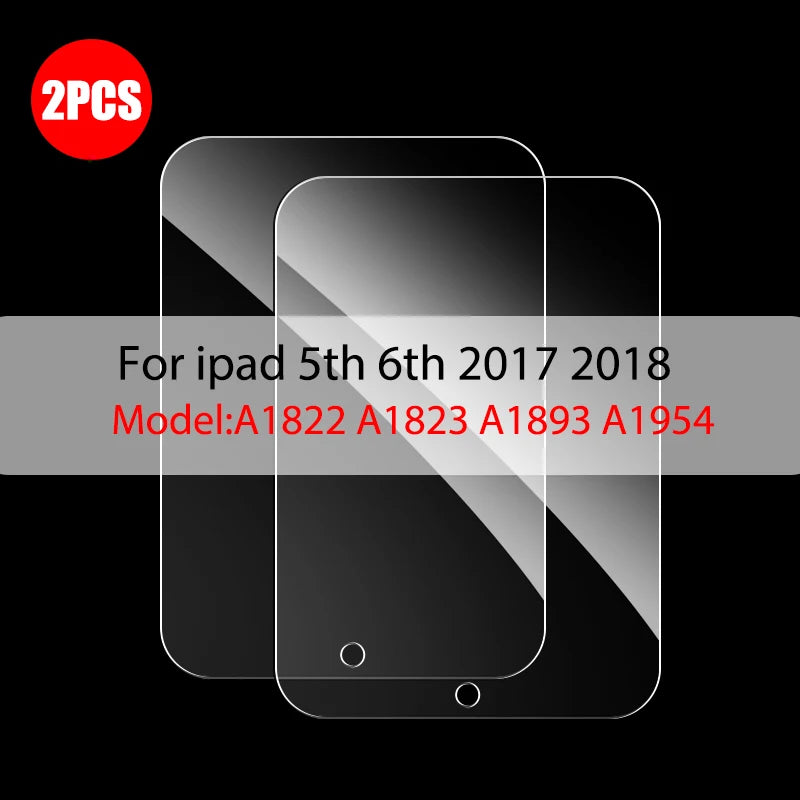 2Pcs Tempered Glass Screen Protector For iPad Air 5 4 Pro 13 11 12.9 Ipad 9th Gen 10th 8th 7th 6th 5 Mini 6 10.5 9.7 M4 M2 Film
