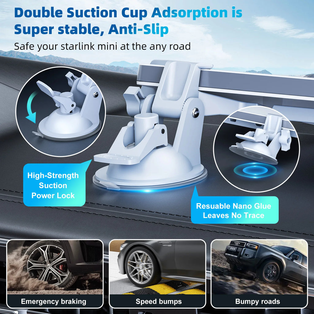 1PC Bracket For Starlink Mini Sunroof Suction Cup Car Mount Bracket Navigation for Starlink Mini Dish Moonroof Mounting Bracket