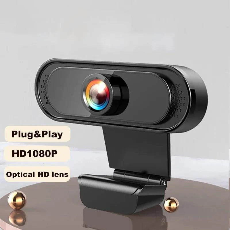 1080P Full HD PC Webcam with Microphone, tripod, for USB Desktop & Laptop,Live Streaming Webcam For Video Calling  Drive free