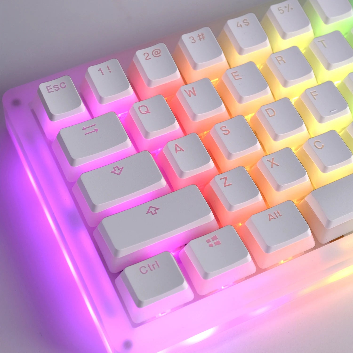 129 Keys Pudding Keycaps OEM Profile PBT Double Shot Keycap For Mx Switch Mechanical Keyboard ISO Layout RGB backlit Key Caps