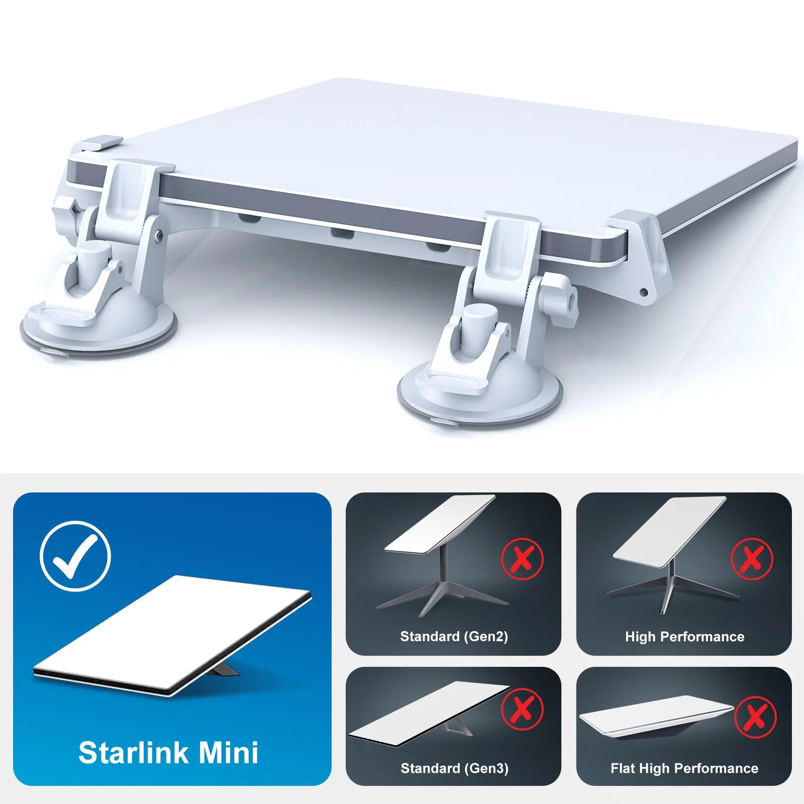 1PC Bracket For Starlink Mini Sunroof Suction Cup Car Mount Bracket Navigation for Starlink Mini Dish Moonroof Mounting Bracket