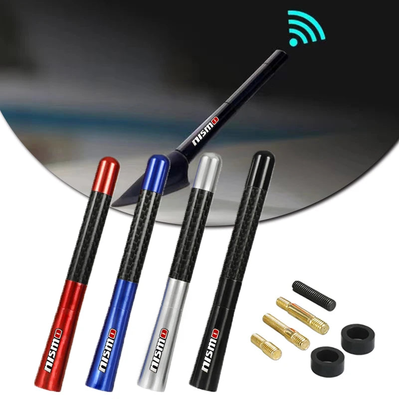 12cm Carbon Fiber Auto Roof Short Antenna Car FM Radio Antenna Aerial Radio For Nismo Nissan Qashqai Juke X-trail Tiida Teana