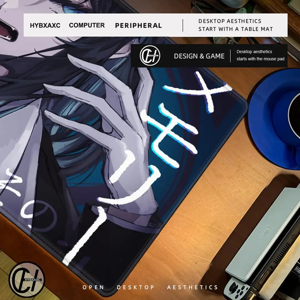 Singer A_ado 900x400 Rubber Lock Edge Mouse Pad Super Big Computer Desk Mat Offices Accessories Virtual Idol Kawii Keyboard Pad