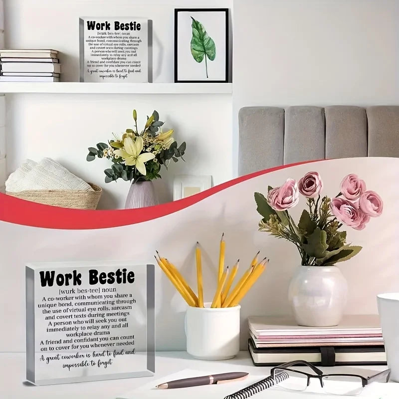 1pc,Work Bestie Gifts Coworkers Leaving Farewell Going Away Goodbye Retirement Promotion Thank You Appreciation Gifts for Friend