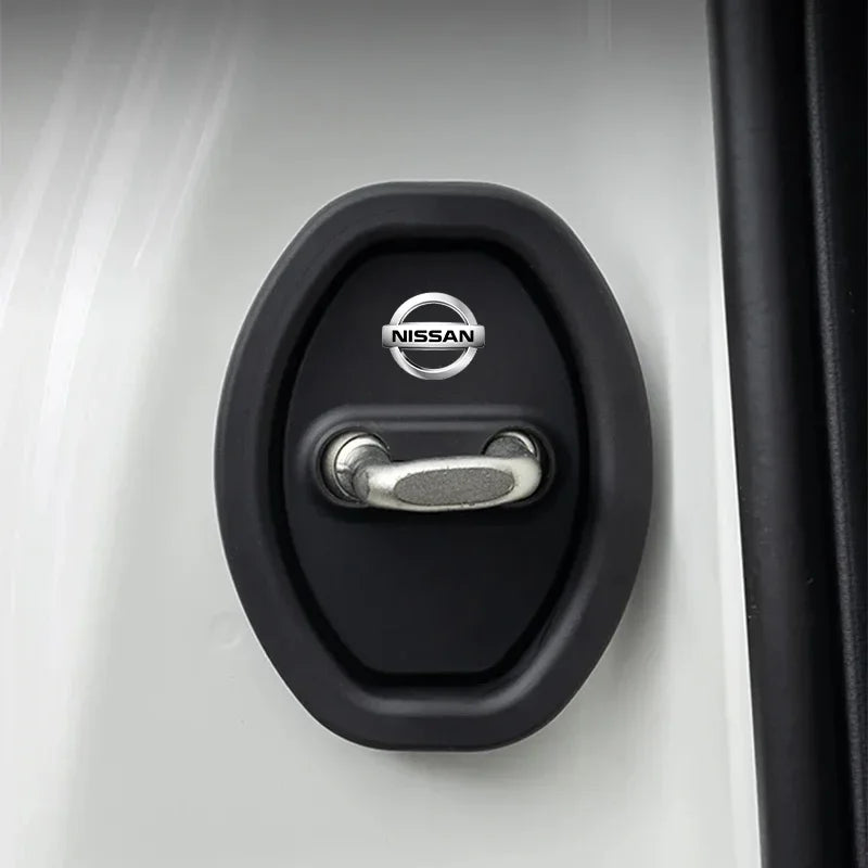 2/4Pcs Car Silicone Door Lock Cover Auto Emblem Accessories For Nissan Qashqai Nismo X-Trail T32 T31 J10 J11 Juke Altima Note