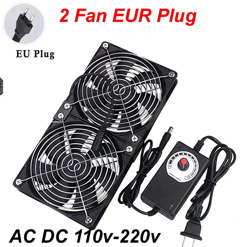 110V-220V 3000RPM Fan Cooling Controller 120mm 12V 220V Btc Machine Chassis Workstation Cabinet Radiator Server Fan for GPU VGA