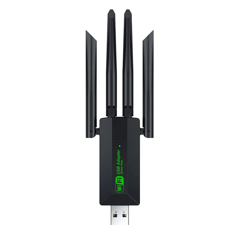 1200Mbps WiFi USB Adapter Dual Band 2.4G+5Ghz Wi-Fi Dongle 4 Antenna 802.11AC USB3.0 High-Speed Wireless Card Receiver PC/Laptop