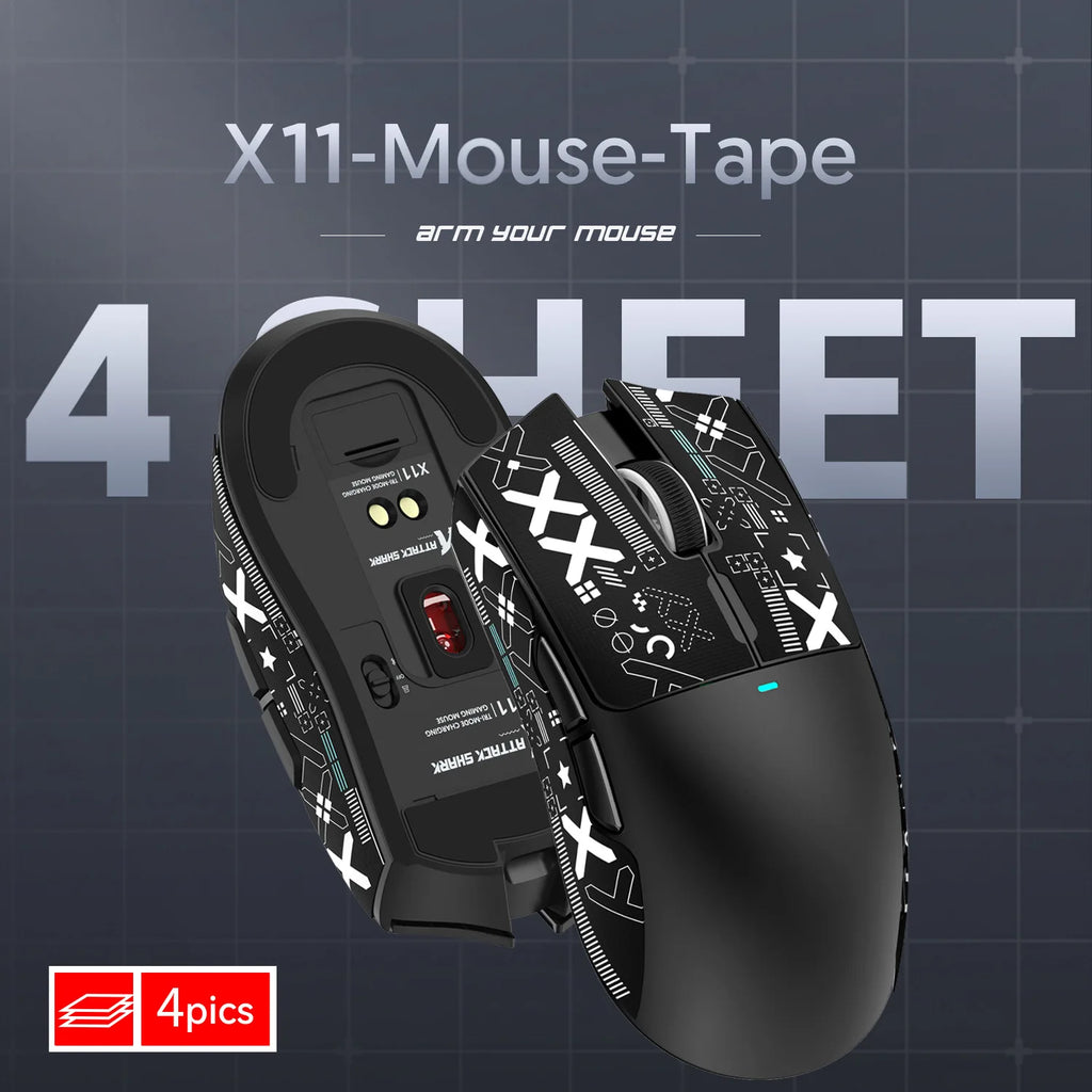 Gaming Mouse Sticker Anti-slip Waterproof and Easy to Install,Soft Touch and is Suitable for ATTACK SHARK X11/X6/X3/R1