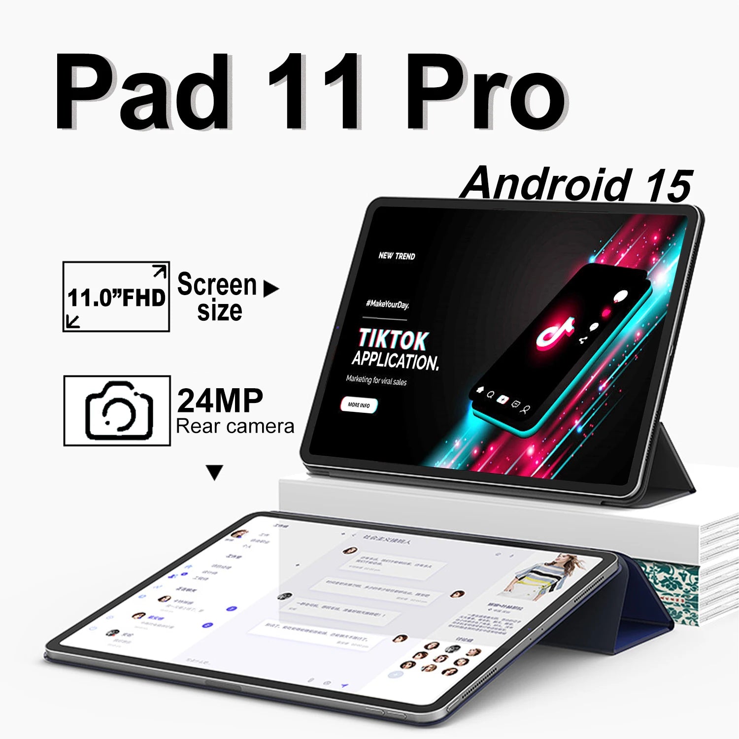 2025 NEW Original Pad 11 Pro Tablet 11.0 inch HD 2.5K Snapdrago 8gen2 Android 13 16GB+1T 10000mAh 5G Dual SIM WiFi GPS Tablet PC