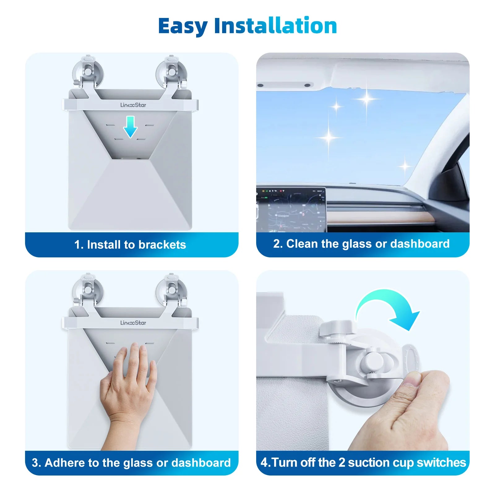 1PC Bracket For Starlink Mini Sunroof Suction Cup Car Mount Bracket Navigation for Starlink Mini Dish Moonroof Mounting Bracket