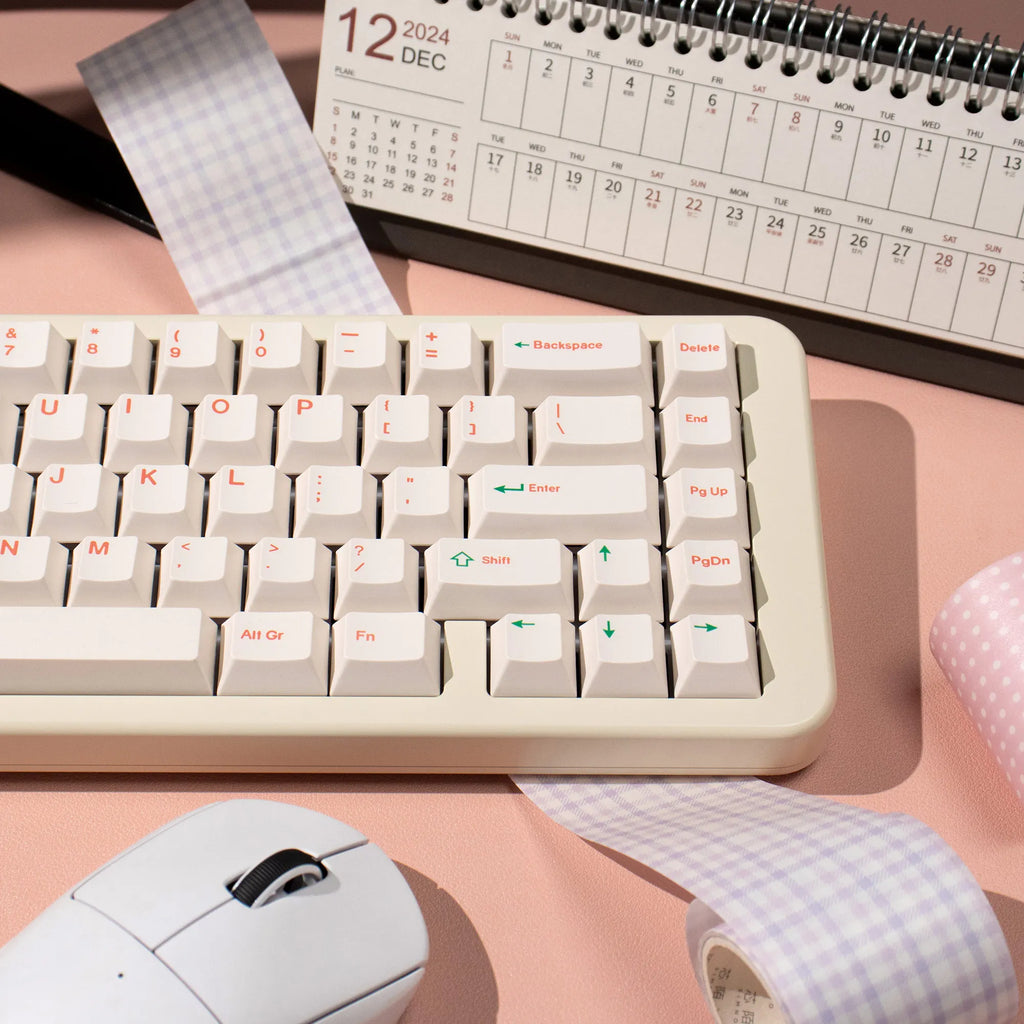 144 Keys PBT Keycaps Cherry Profile Dye-Sublimated Keycap Set Red Green Font Korea English keycaps for Mechanical Keyboard Kit