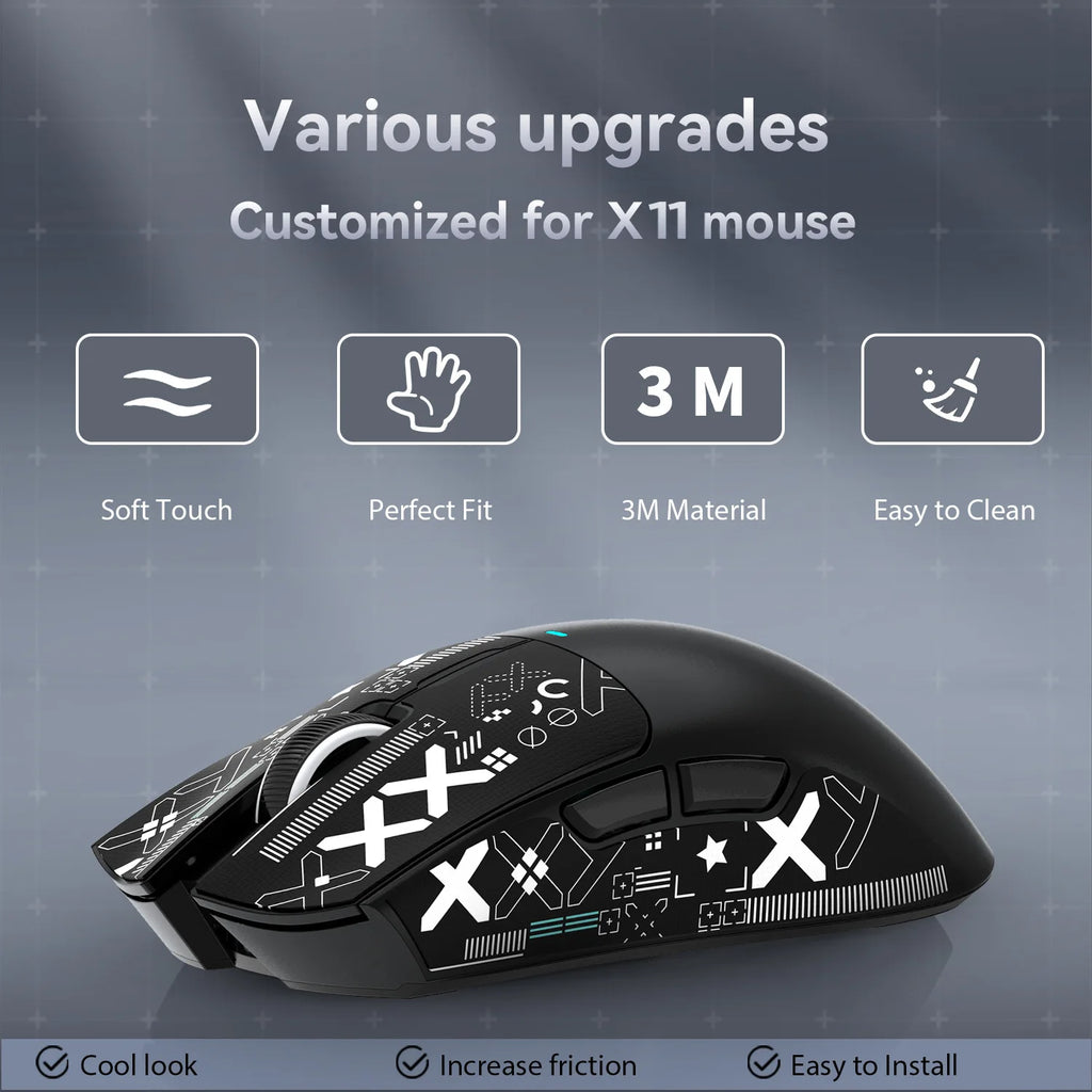 Gaming Mouse Sticker Anti-slip Waterproof and Easy to Install,Soft Touch and is Suitable for ATTACK SHARK X11/X6/X3/R1