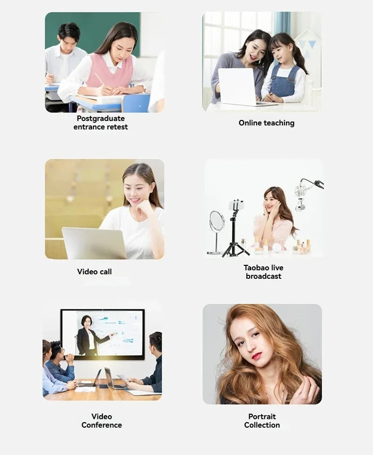 1080P Full HD PC Webcam with Microphone, tripod, for USB Desktop & Laptop,Live Streaming Webcam For Video Calling  Drive free