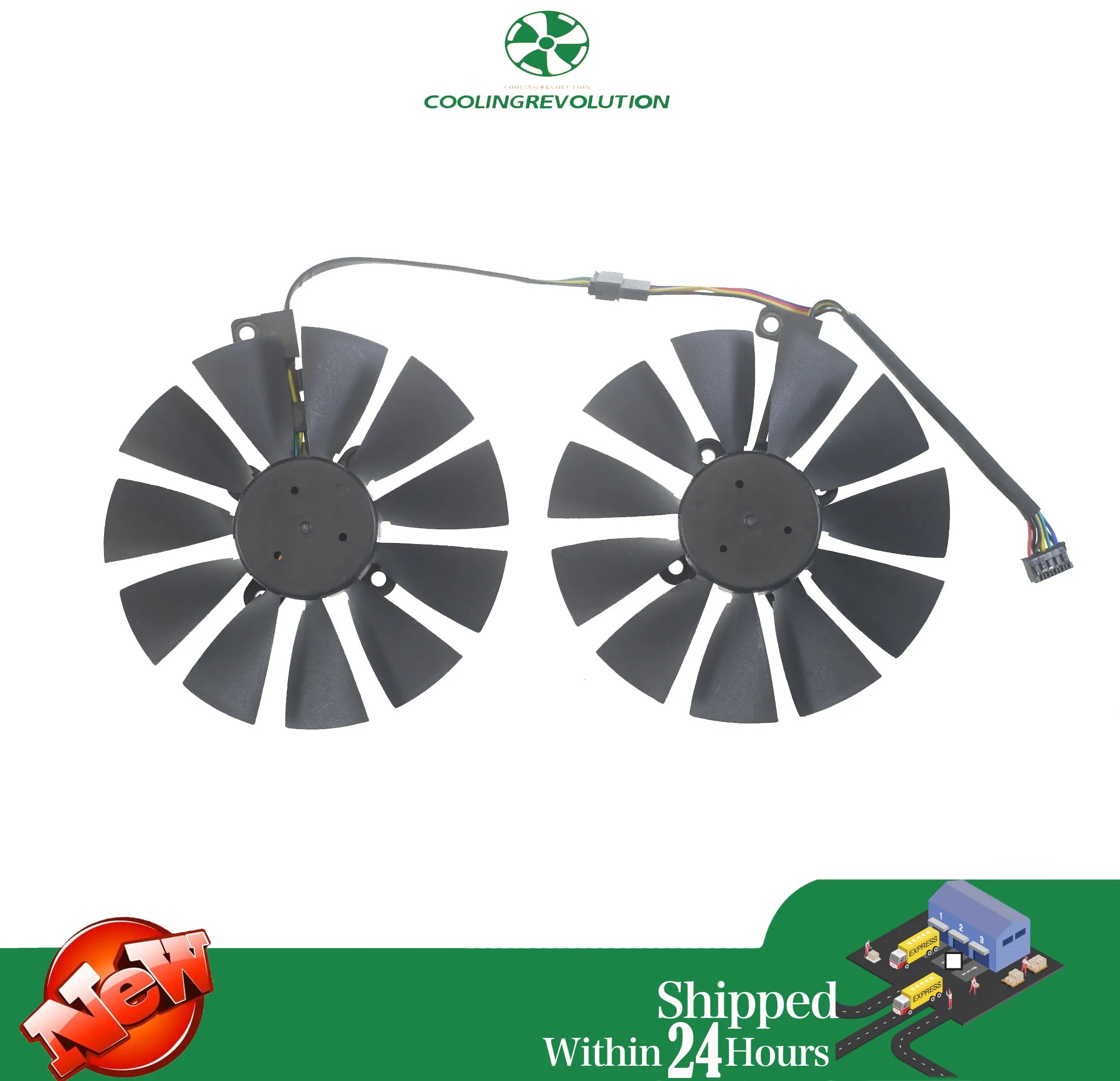 2pcs/Lot T129215SU FD10015H12S 95mm 12V 0.55A for ASUS GTX970 980 780 STRIX-R9285 Graphics Card Cooler Fan