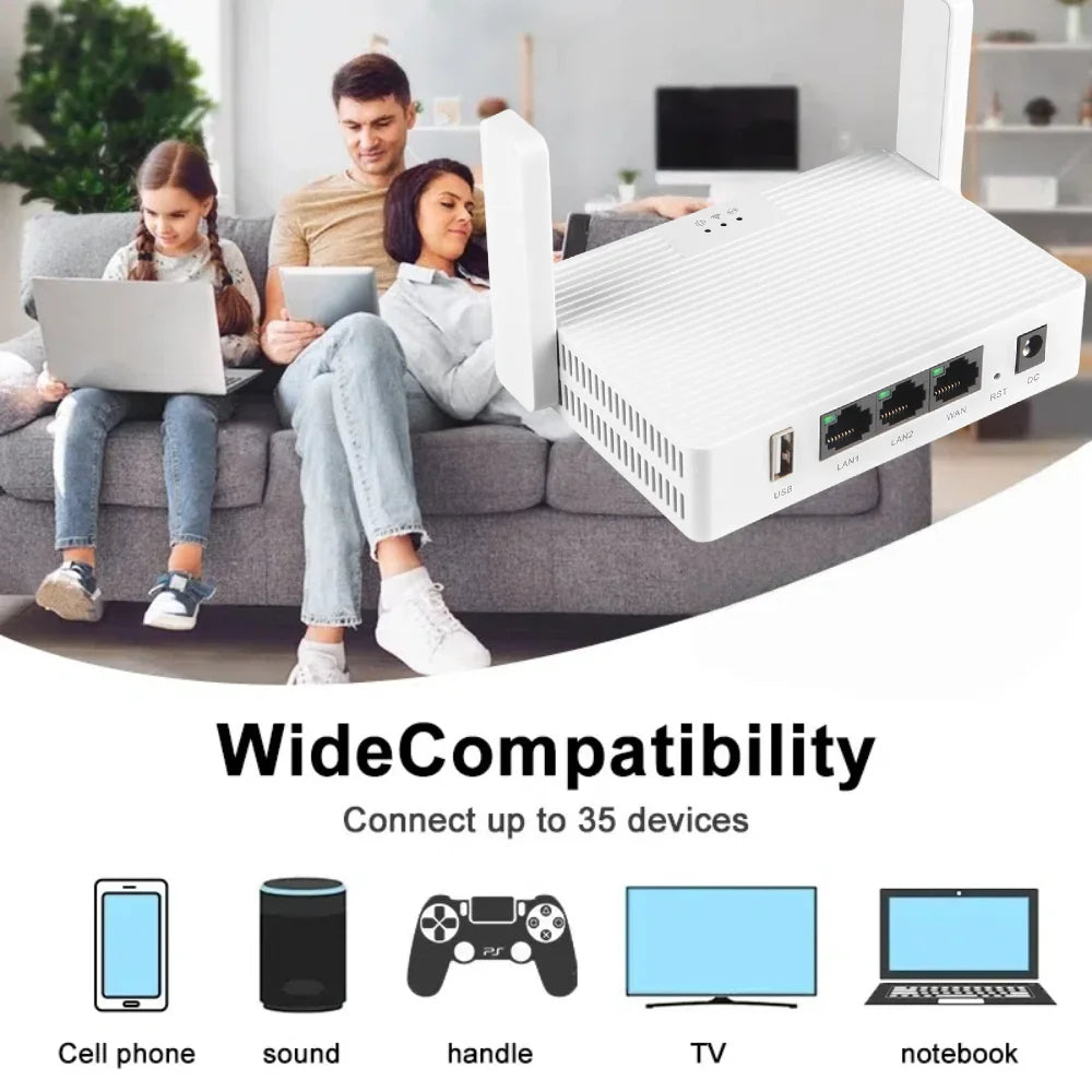 1200Mbps WiFi Repeater AC1200 WiFi Extender Amplifier 2.4G/5GHz Wi-Fi Signal Booster Long Range Network Access Point For Home