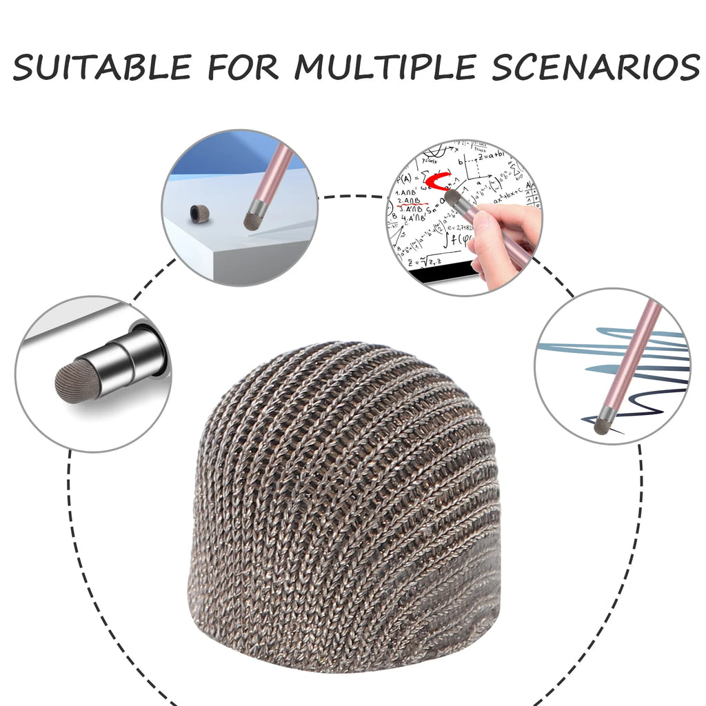 10pc Capacitive Pen Tip Touch Screen Pen Tip durable Conductive Cloth Mesh Fiber tip Replacement universal Stylus Pen Tip Supply
