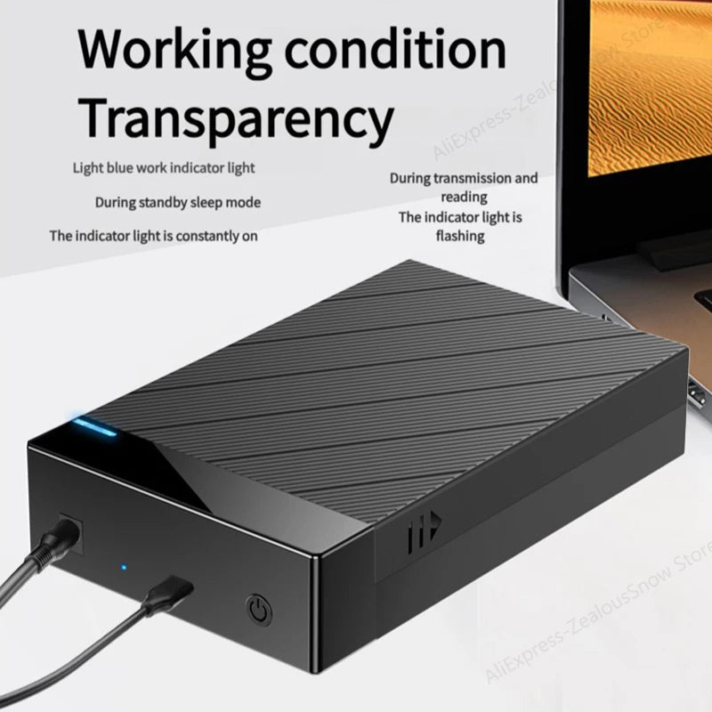 2.5/3.5 inch Hard Disk Enclosure SATA To Type C Hard Drive Case Adapter Support 22TB Up To 5Gbps External HDD Box for PC Laptop