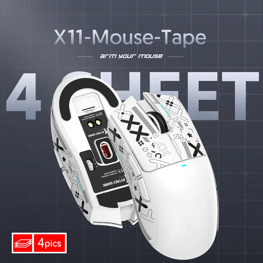 Gaming Mouse Sticker Anti-slip Waterproof and Easy to Install,Soft Touch and is Suitable for ATTACK SHARK X11/X6/X3/R1