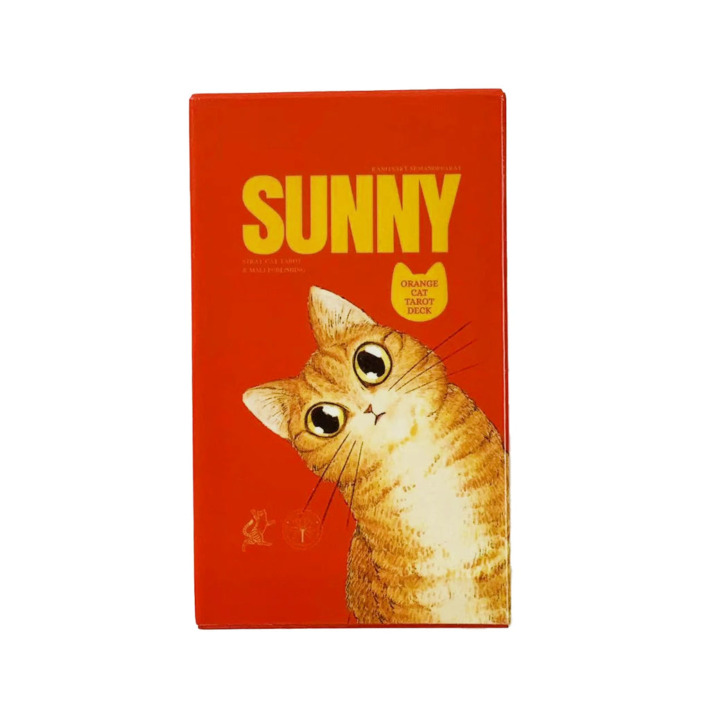 Sunny Orange Cat Tarot Deck A 78PCS Cards Best Gift-giving For Cat Lover ,Great For Beginners, Meditation & Party Games