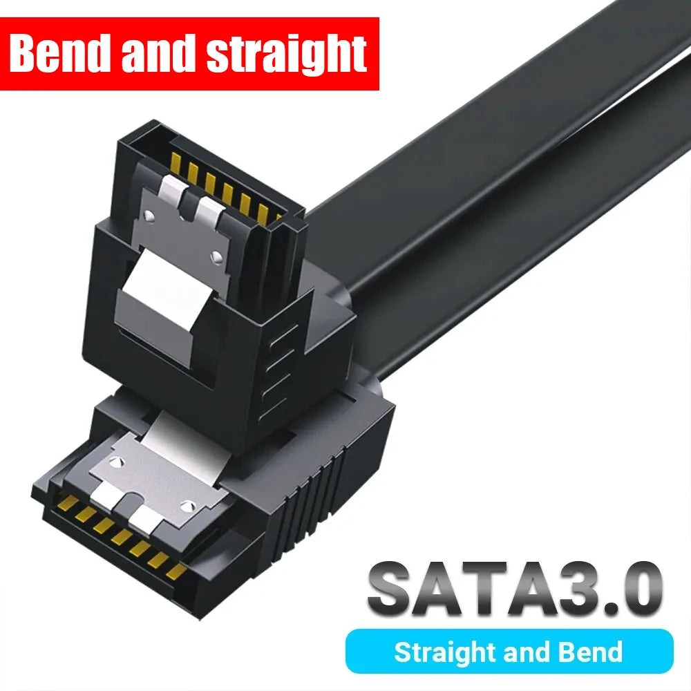1/2PCS SATA 3.0 SATA III Data Transmission Cable for PC Laptop SATA HDD SSD Drive Writer Straight Bent 6Gbps Quick Data Cord