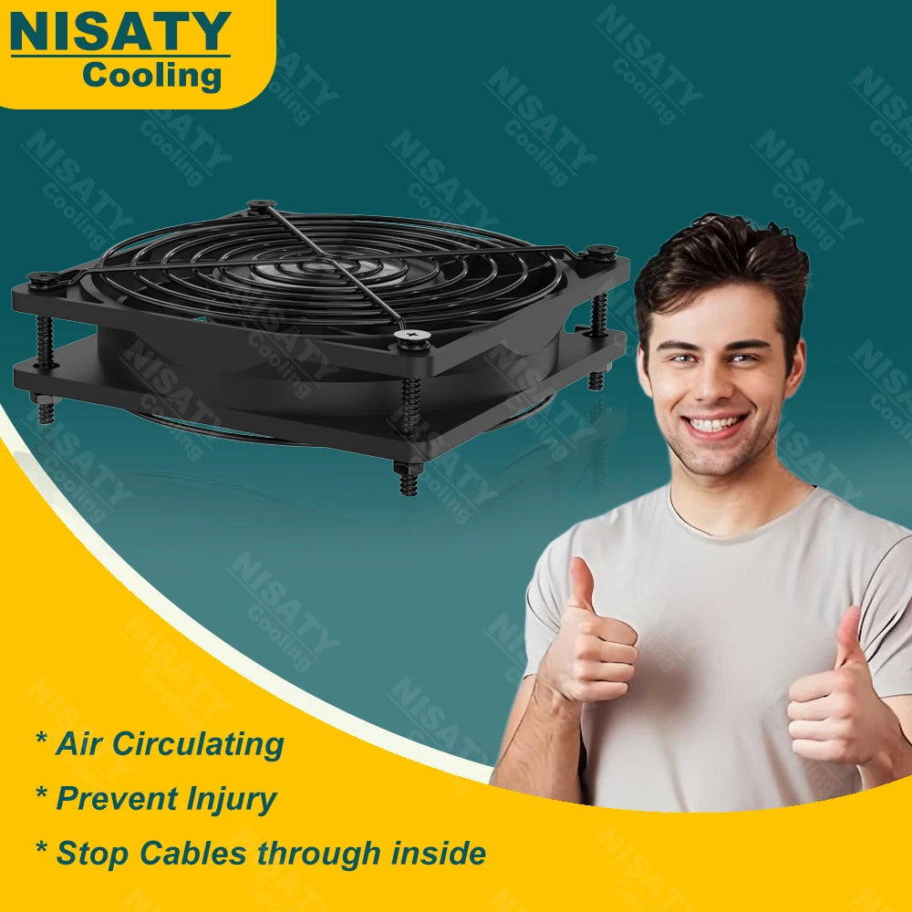 2PCS 40mm 50mm 60mm 70mm 80mm 90mm 120mm 200mm Fan Grills Black Metal Mesh Finger Guard Protective Net Computer Case Fan Grill