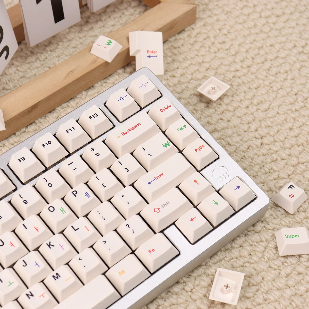 144 Keys Korean Roots PBT Cherry Keycaps Dye-Sublimated Keycap Set For Mx Cherry Switch Mechanical Keyboard 61/64/87/96/104