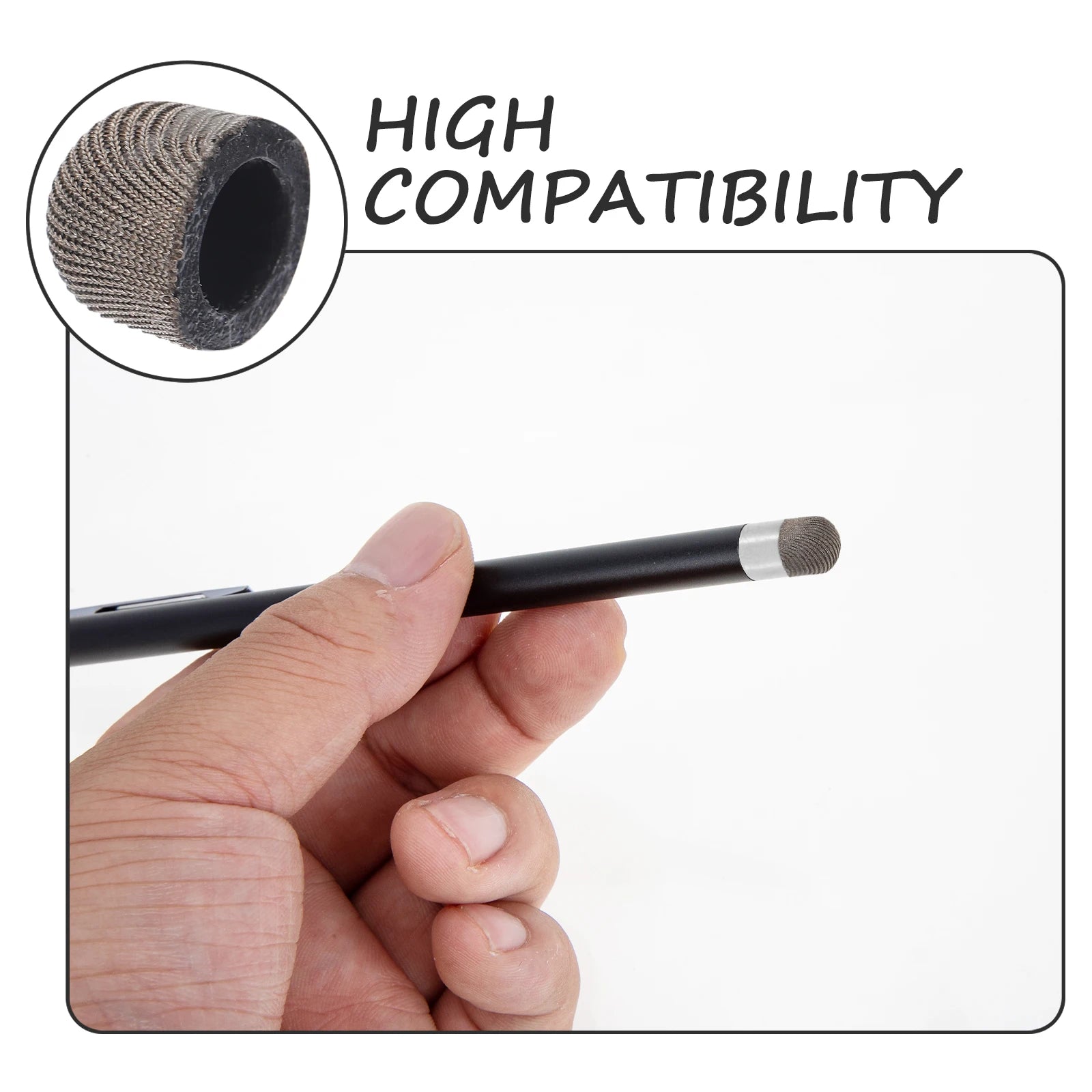 10pc Capacitive Pen Tip Touch Screen Pen Tip durable Conductive Cloth Mesh Fiber tip Replacement universal Stylus Pen Tip Supply