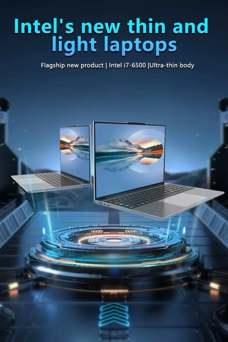 15.6 inch Windows 11 Pro Intel Core I7 6500U Laptop Computer 16GB DDR4 512GB 1TB SSD Portable Notebook PC Gamer Gaming Laptops