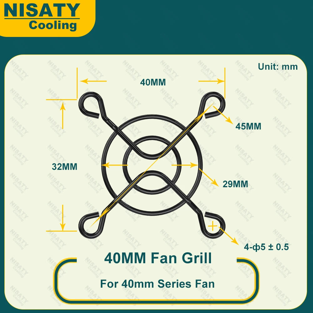 2PCS 40mm 50mm 60mm 70mm 80mm 90mm 120mm 200mm Fan Grills Black Metal Mesh Finger Guard Protective Net Computer Case Fan Grill