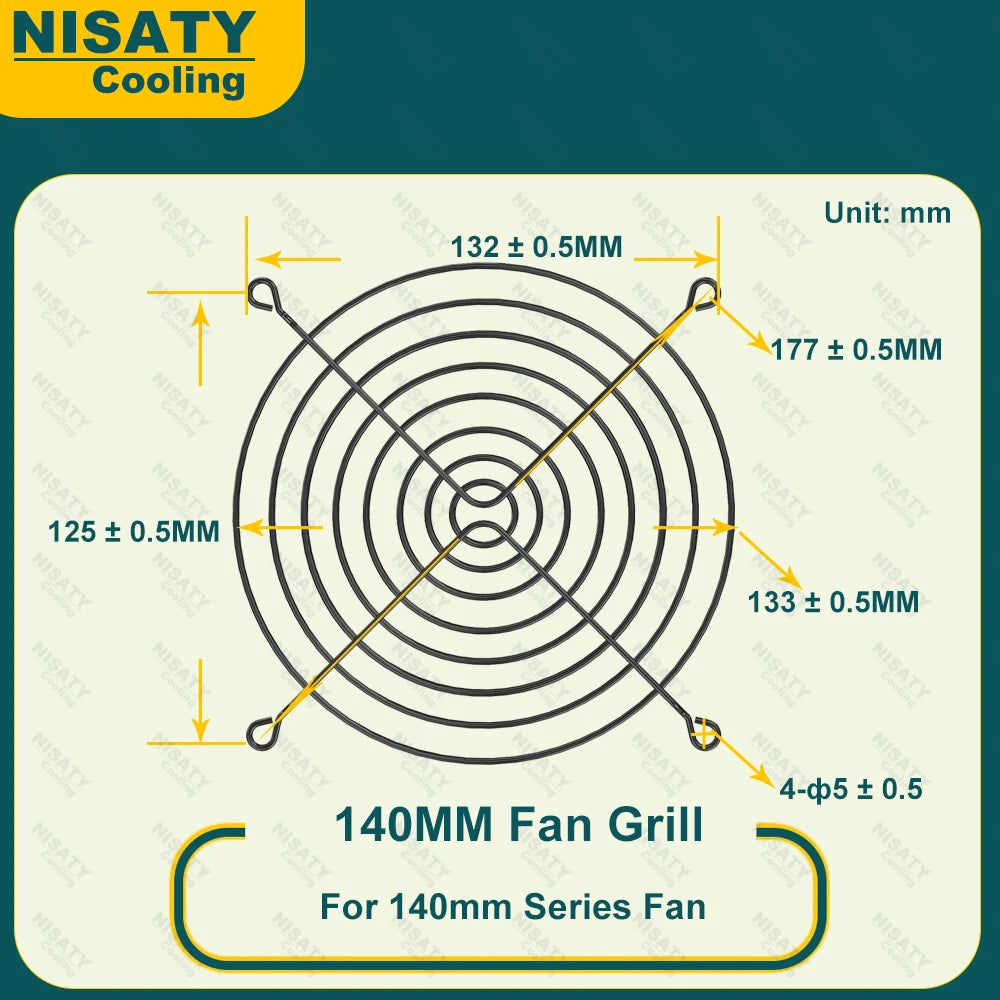 2PCS 40mm 50mm 60mm 70mm 80mm 90mm 120mm 200mm Fan Grills Black Metal Mesh Finger Guard Protective Net Computer Case Fan Grill