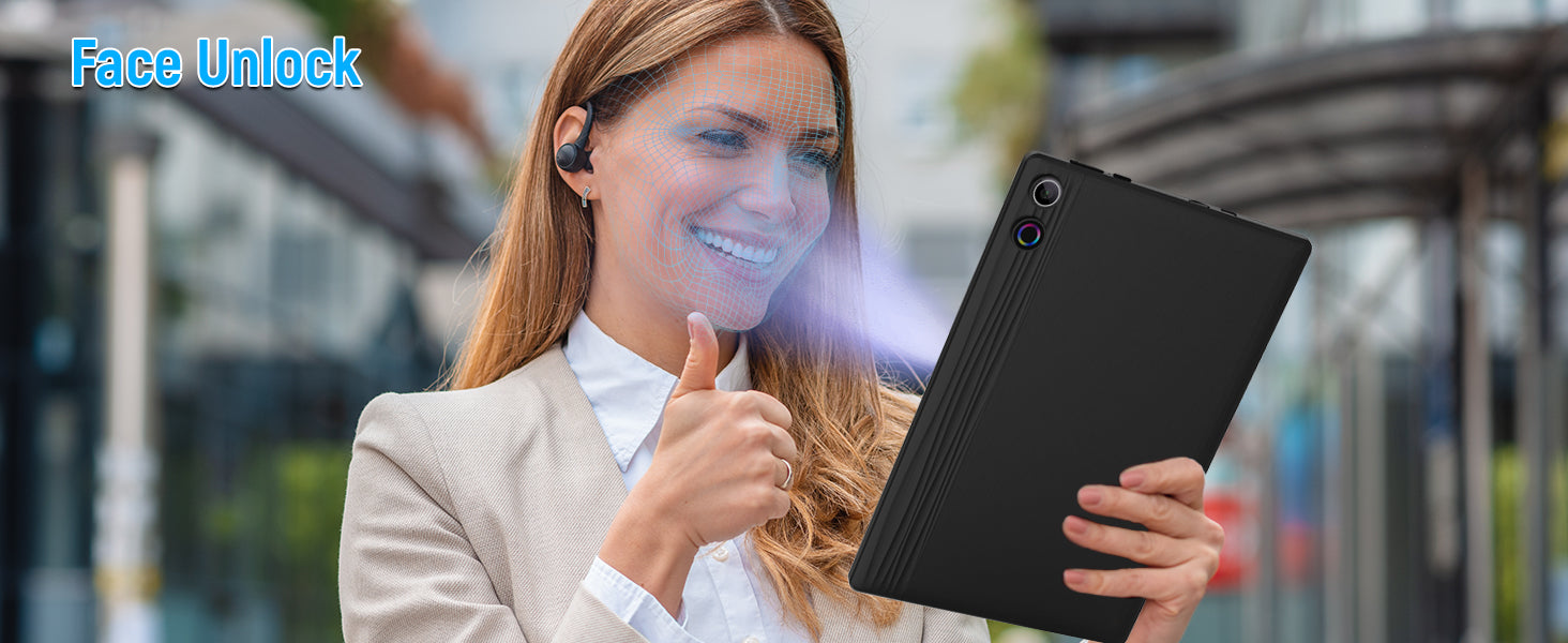 10Inch Tablet Android14 12GB RAM 64GB ROM Octa Core WiFi Dual Camera with Stylus Keyboard Mouse Headphones Case Computer PAD Set